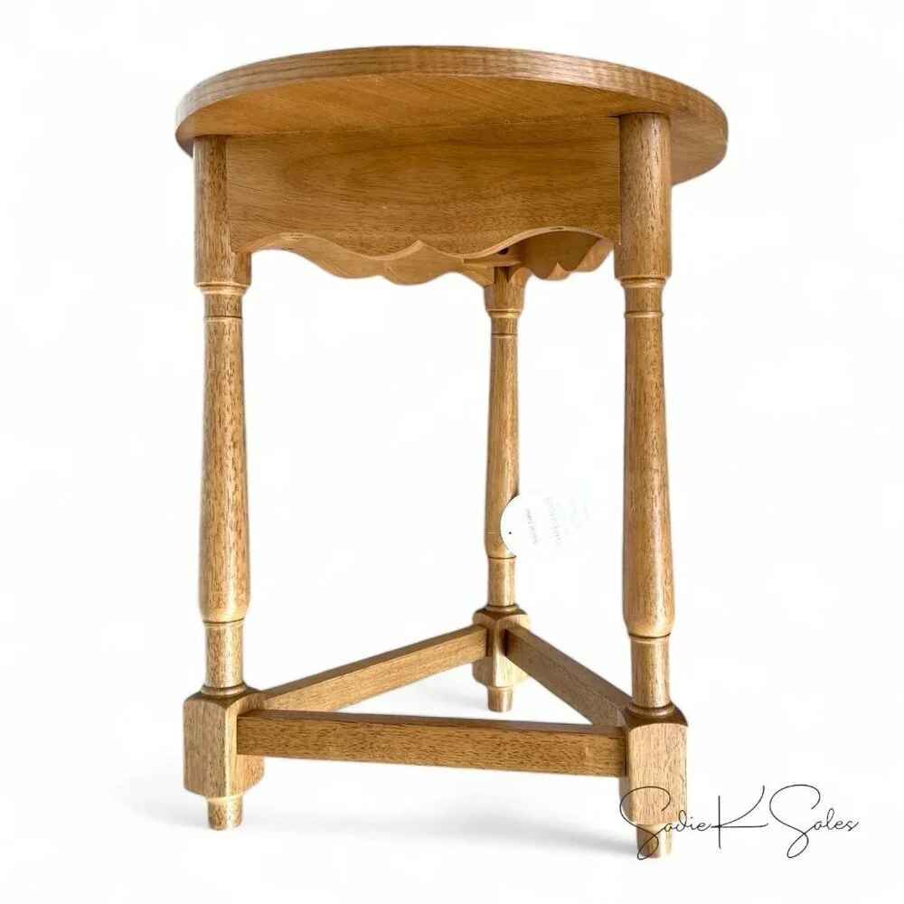 Scalloped Accent Table Light Oak -‎ Threshold Studio McGee - Target 2025 NIB